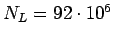 $N_L=92 \cdot
10^6$